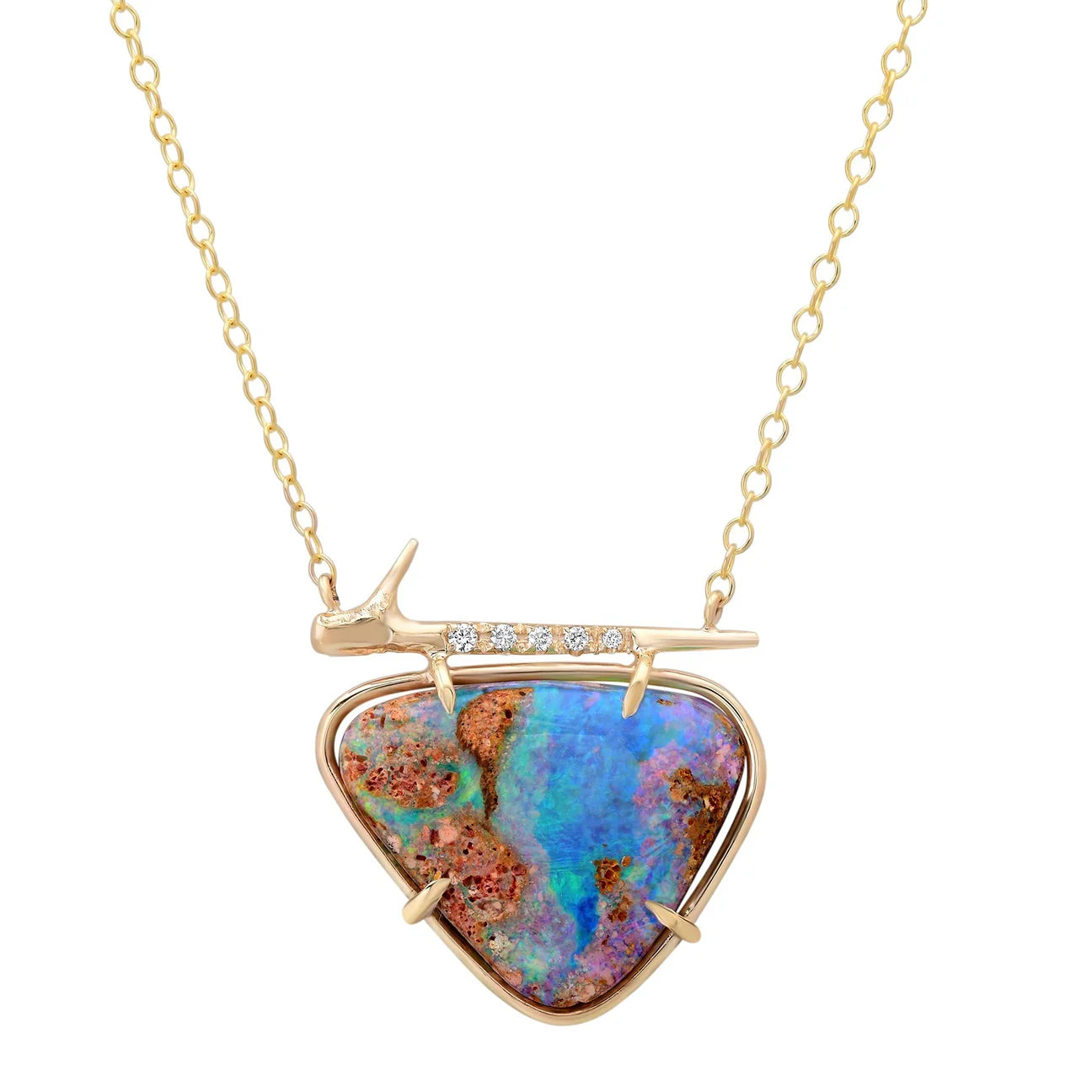 Lavender Opal Thorn Necklace
