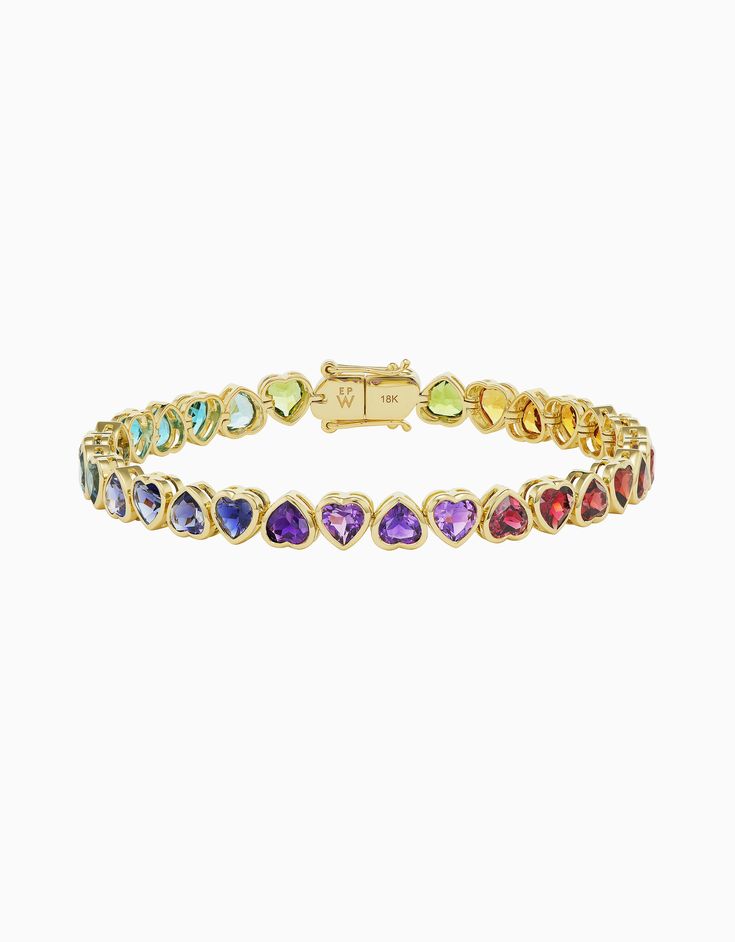 I Heart Rainbows Bracelet (Semi-Precious)