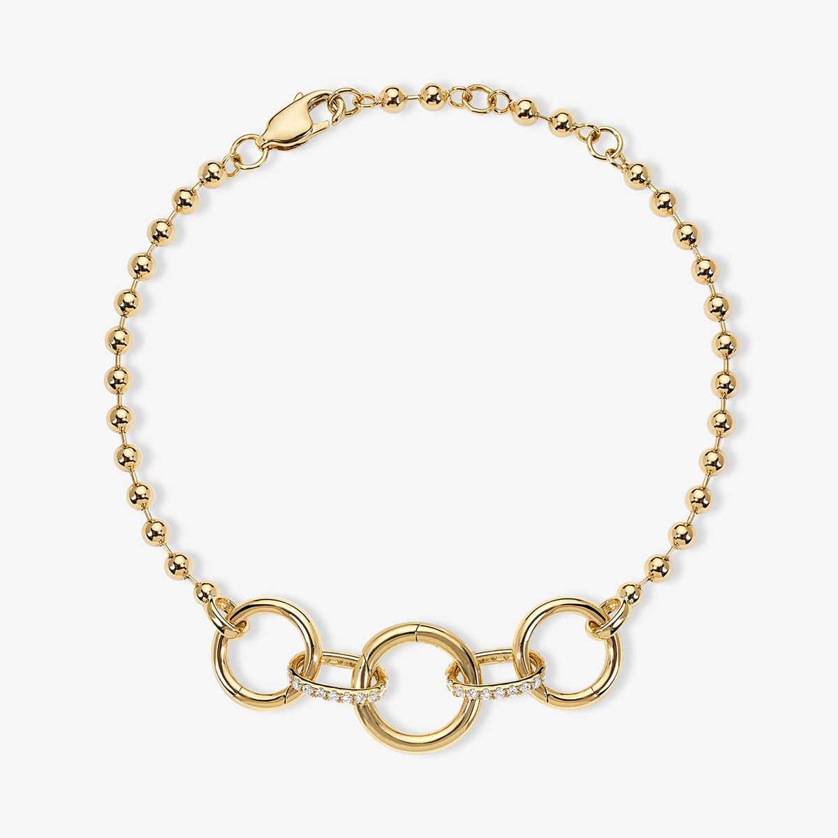 Cleo Ball Chain Bracelet with Push Clasps