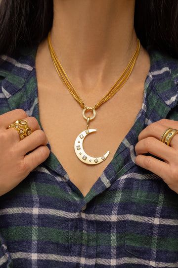 Flat Crescent Charm