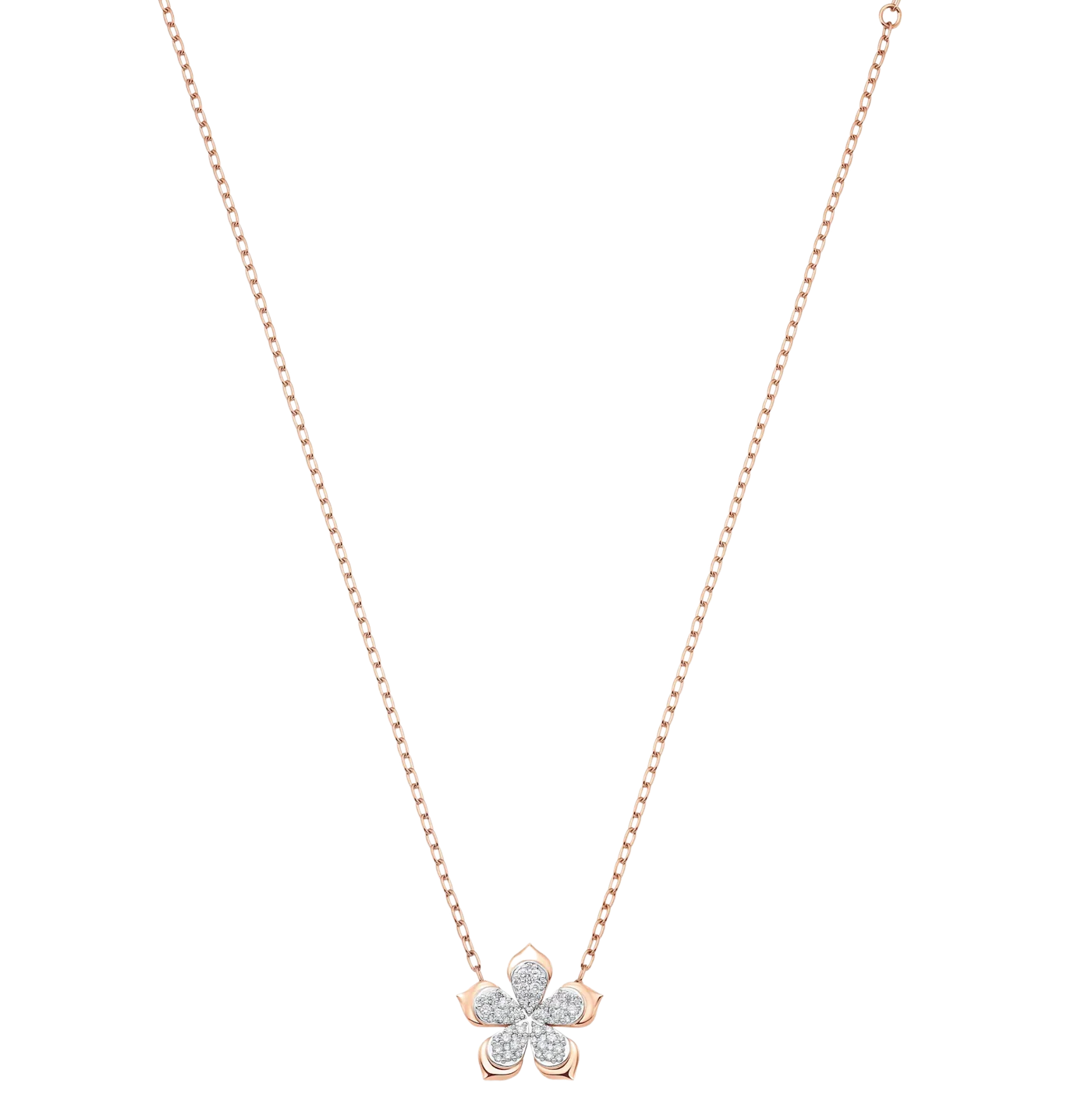 Lierre Gold and Pear Diamond Flower 16" Necklace