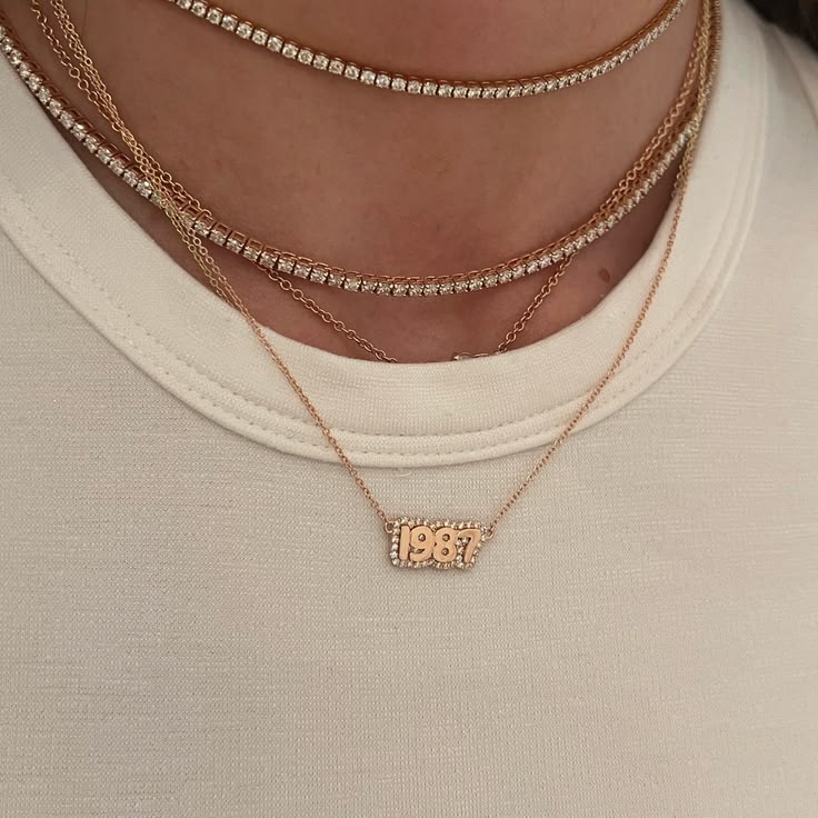 Extra Small Bubble with Pave Outline Necklace