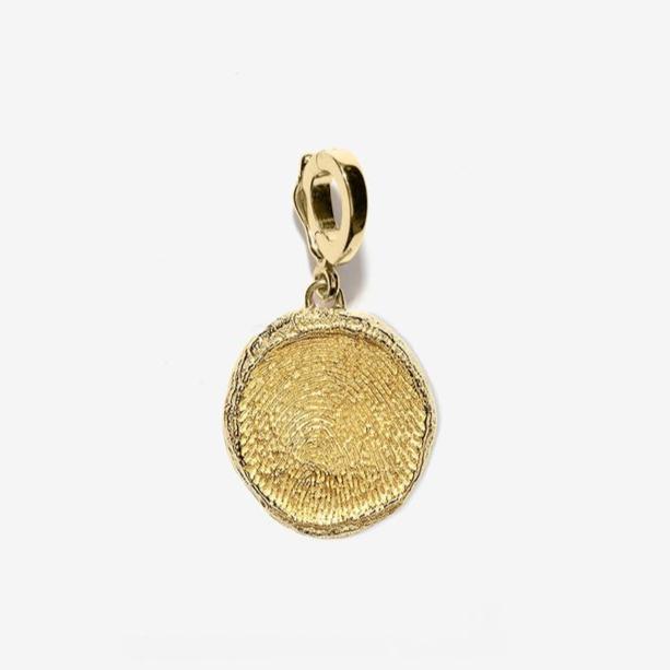 Custom Fingerprint Coin Yellow Gold