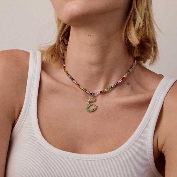 Rainbow Tennis Necklace