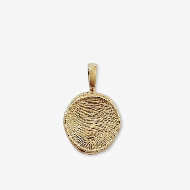 Custom Fingerprint Coin Yellow Gold