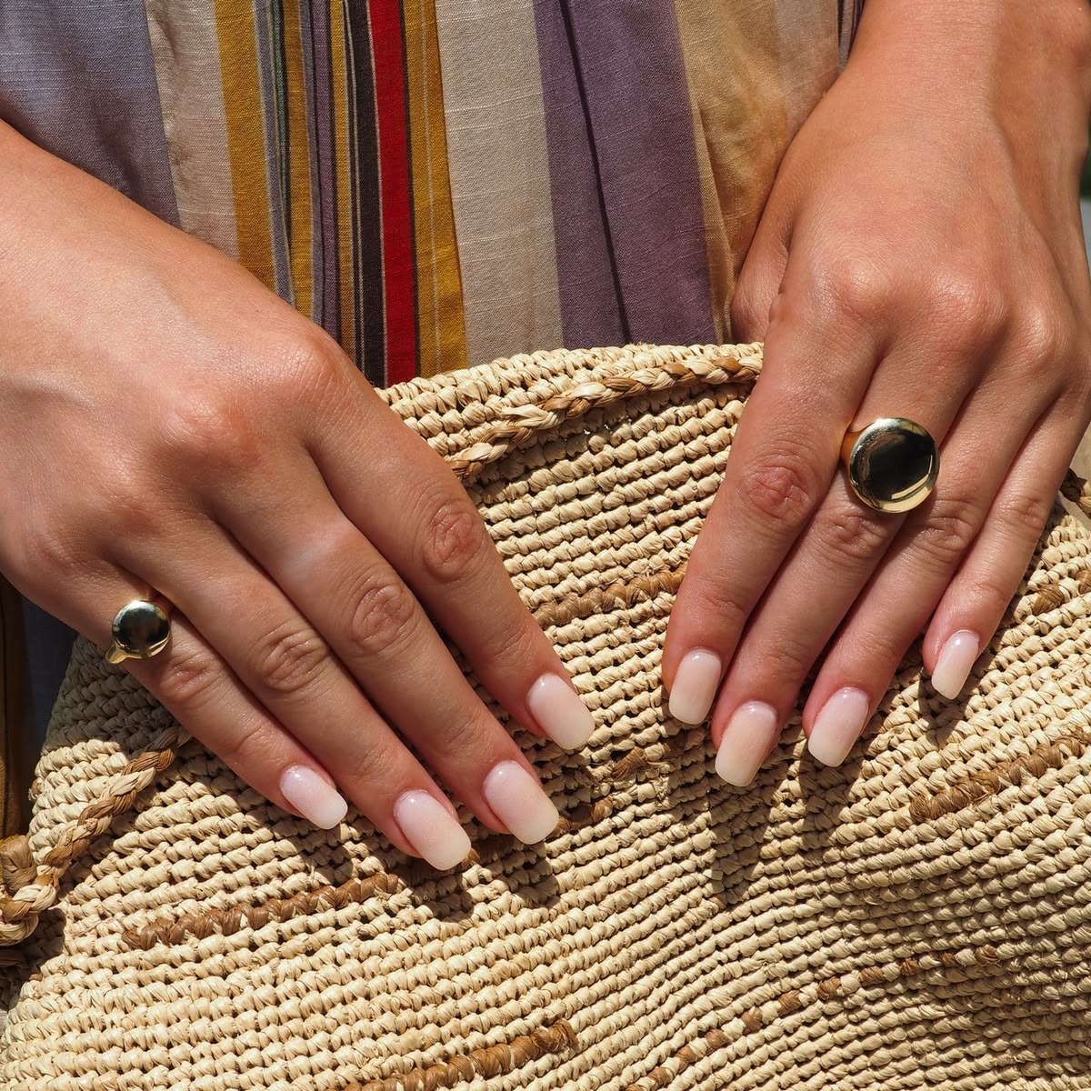 Halo Solid Gold Signet Ring