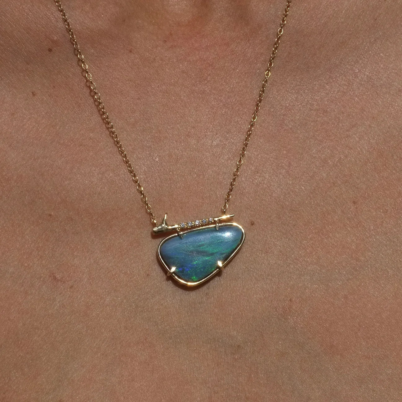 Cosmic Opal Thorn Necklace