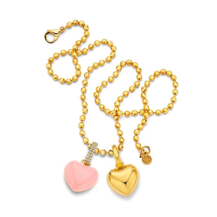 Puffy Heart Gold Charm