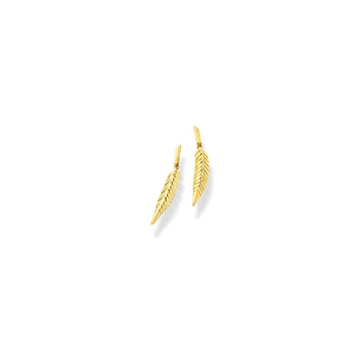 Small Feather Drop Earrings