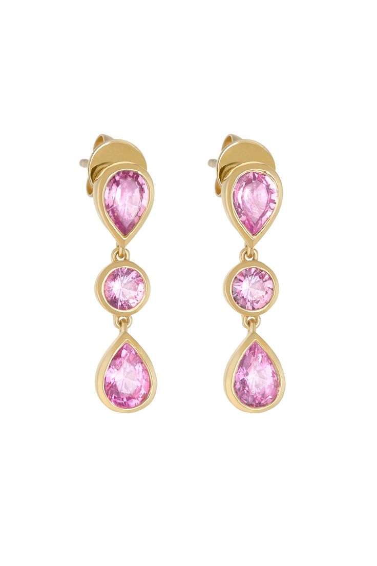 Pink Sapphire Deluxe Raindrops