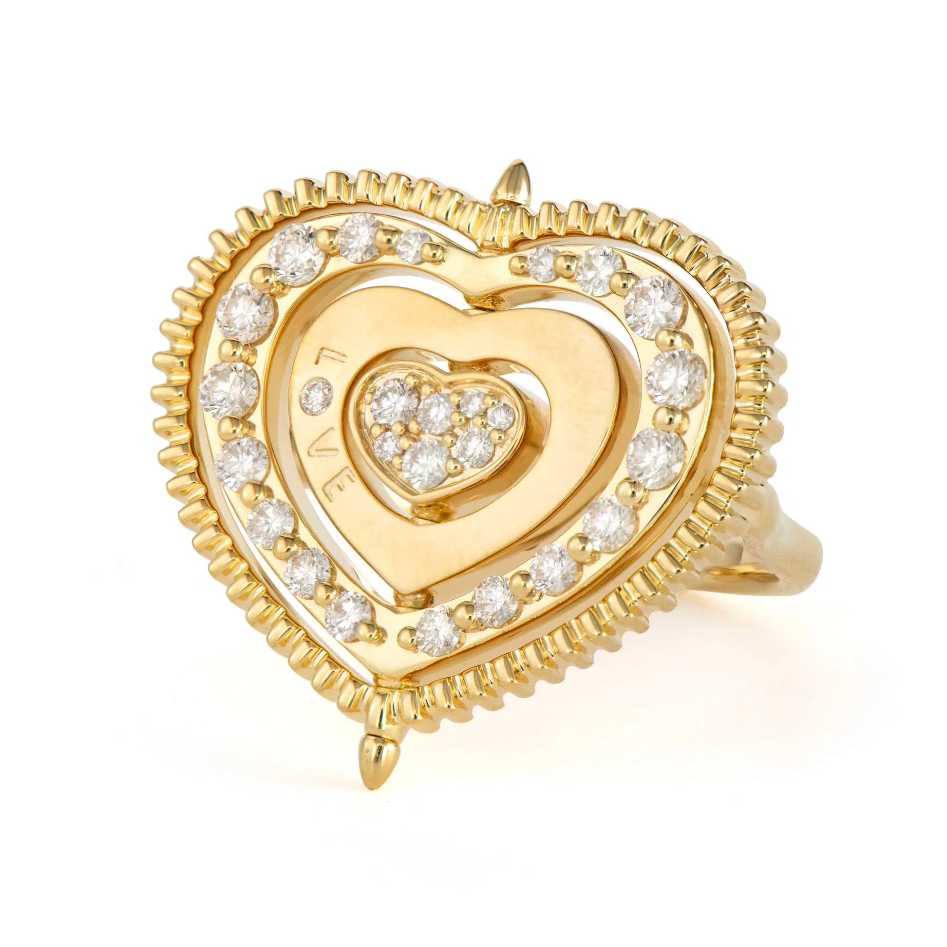 Large Heart Spinning Ring
