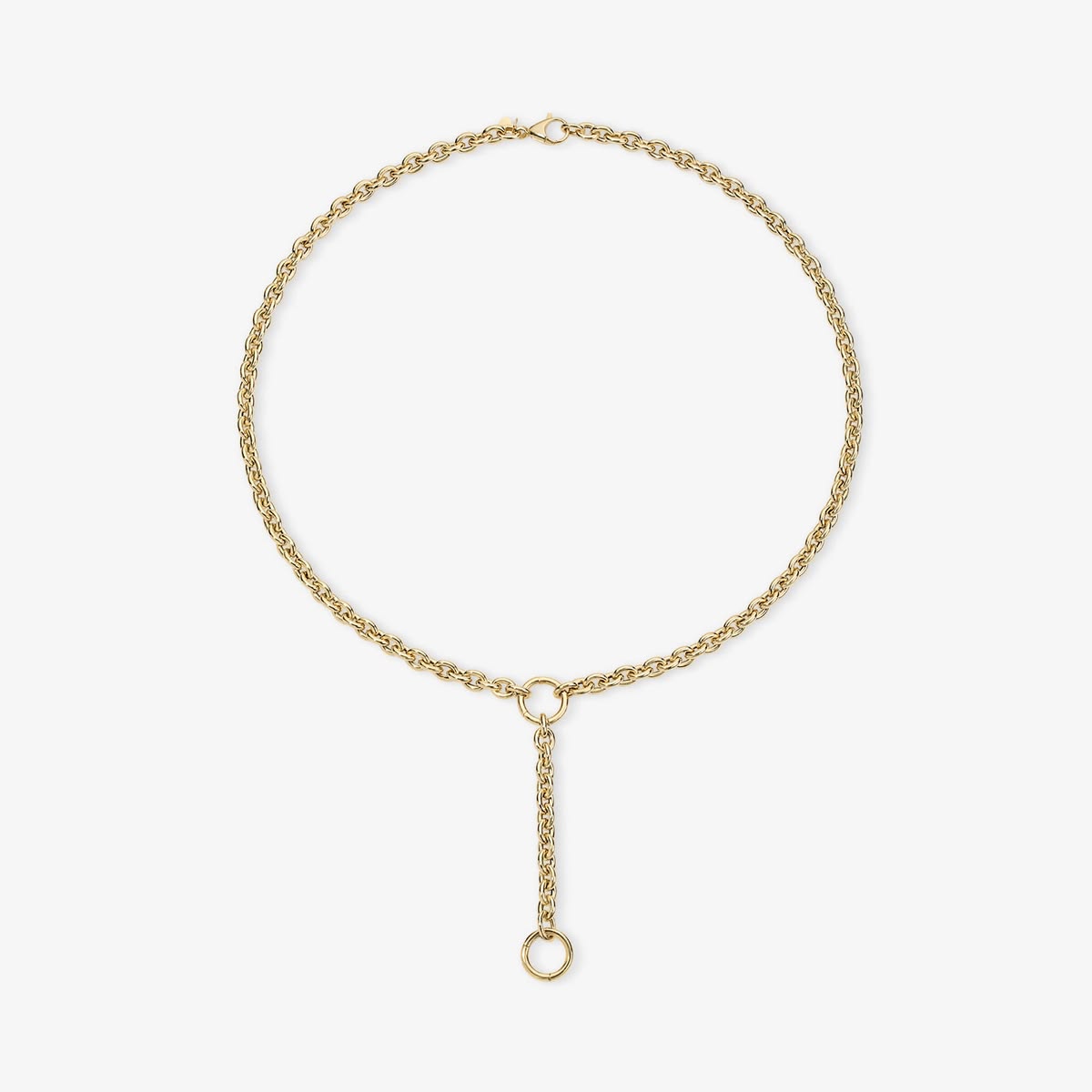 Airy Oval Chain Lariat