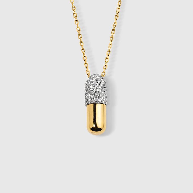 Large Diamond Pill Pendant