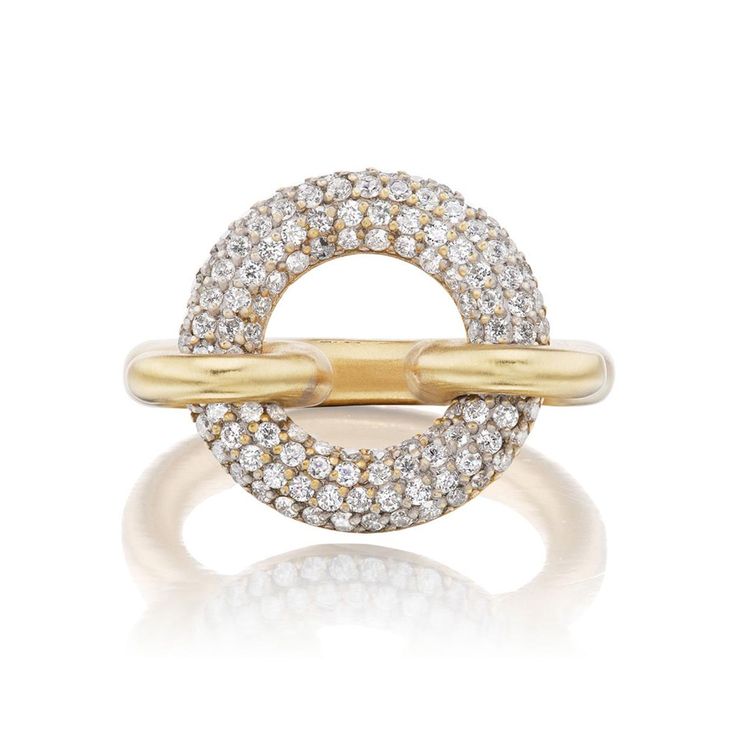 Arco Spinning Ring With Diamonds