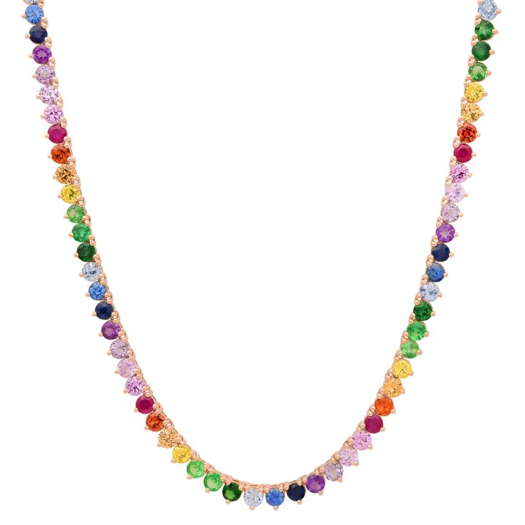 Rainbow Tennis Necklace