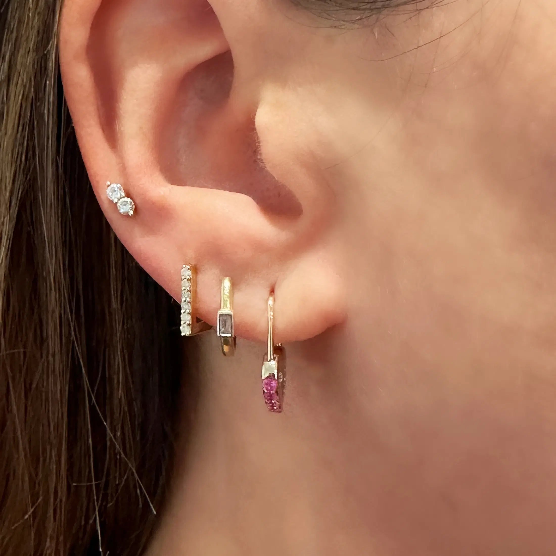 Unlock Love Heart Lock Hoop Earrings
