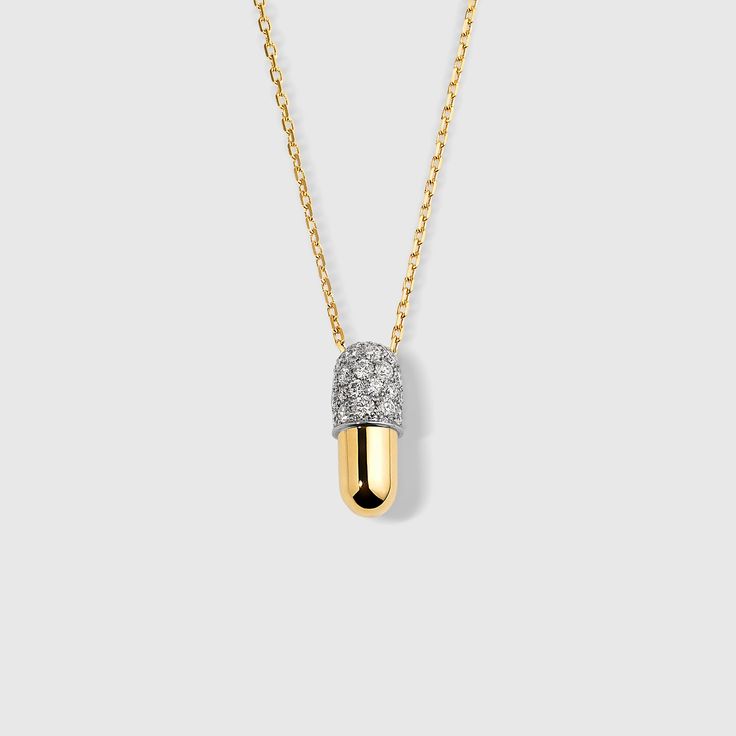 Diamond Pill Pendant