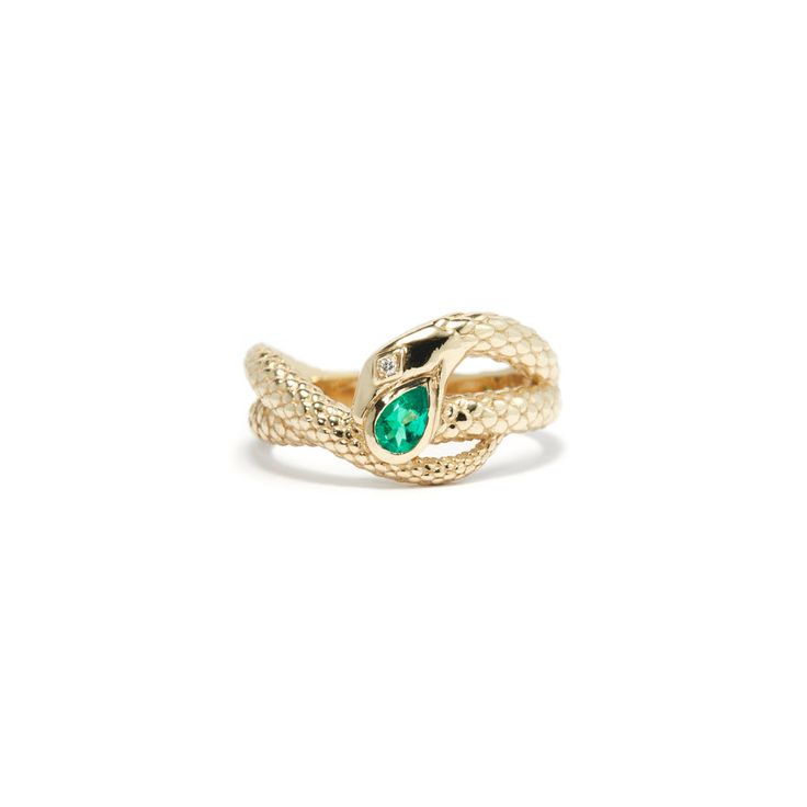 Gemstone Snake Ring