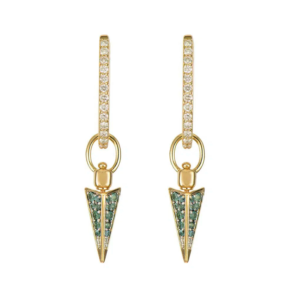 Four Sided Pave Dagger Top Switch Charm