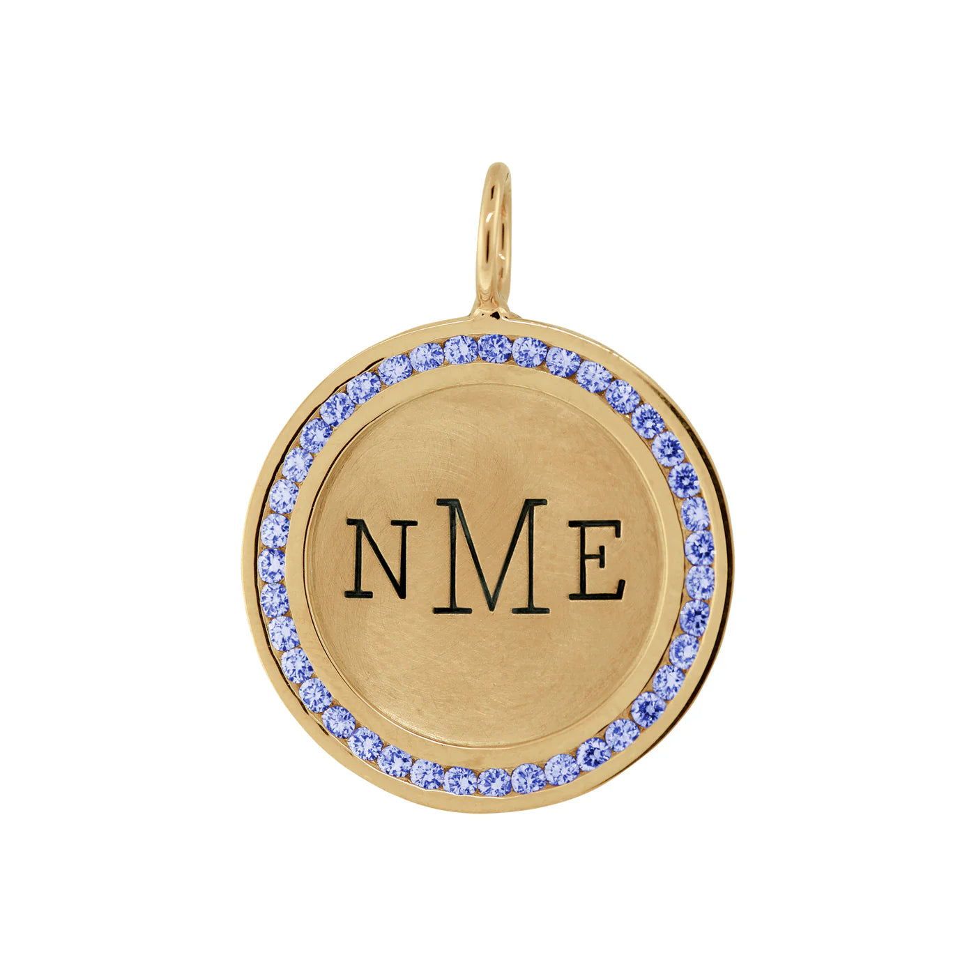 Monogram Channel Set Round Charm