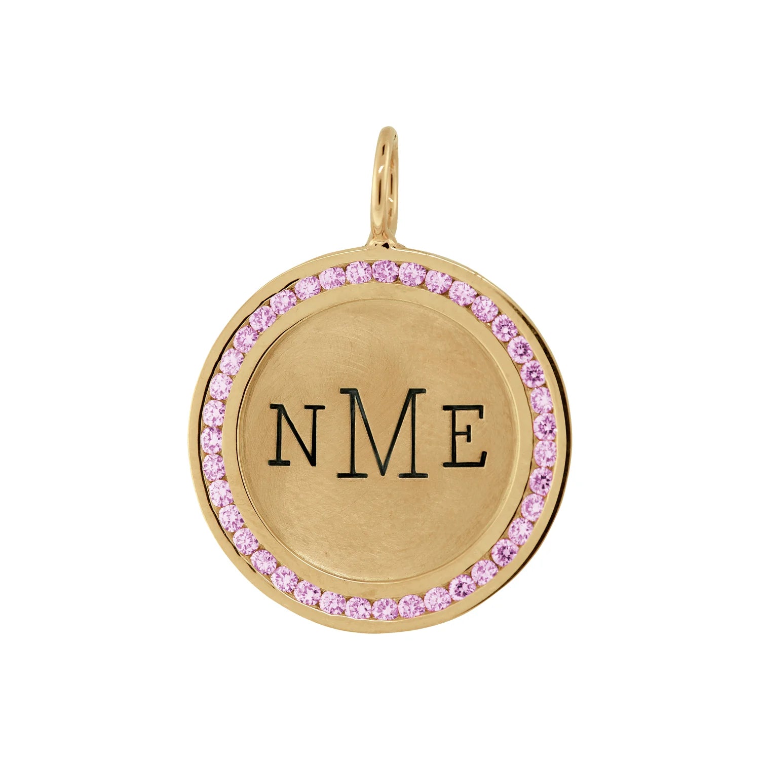 Monogram Channel Set Round Charm