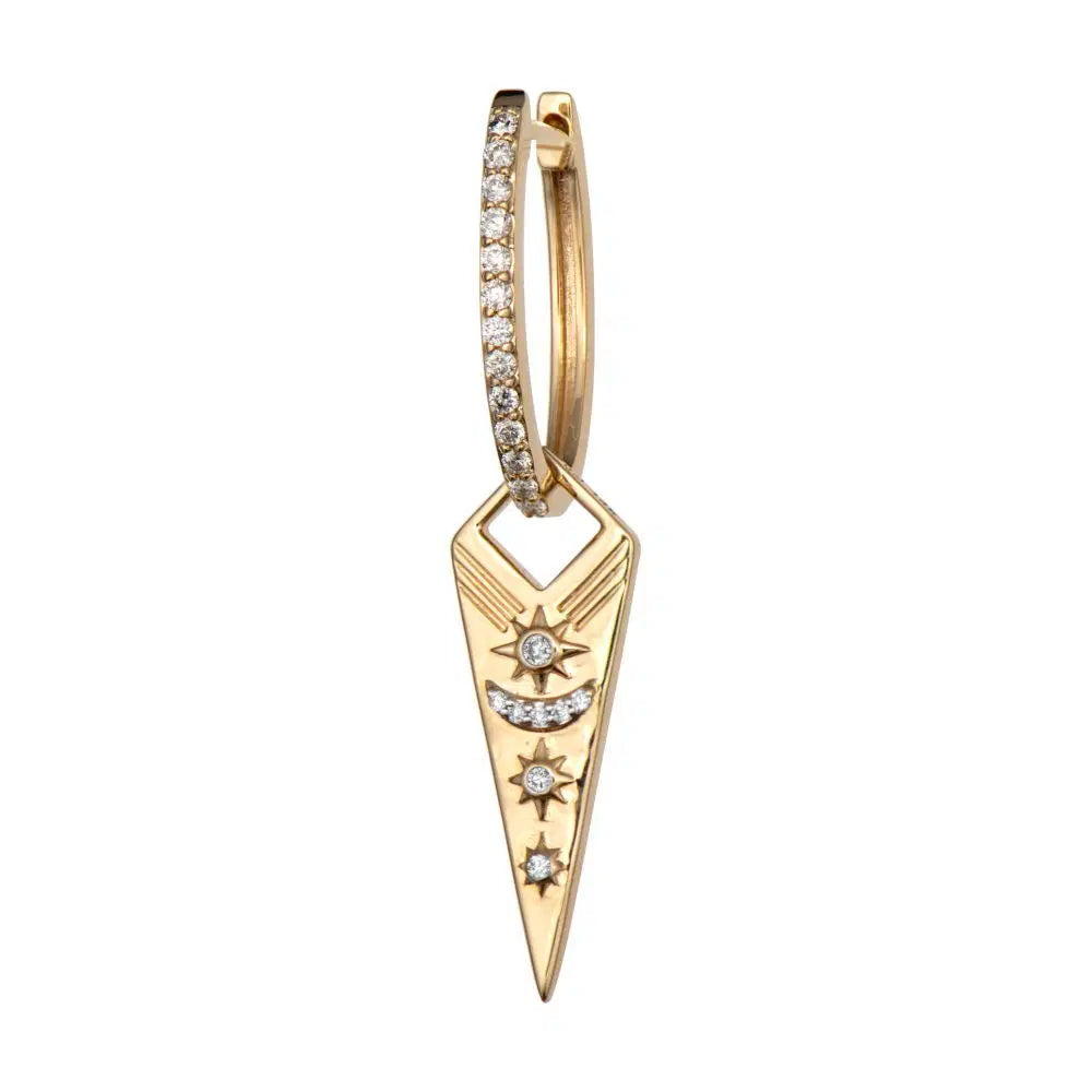 Double Sided Evil Eye Dagger Charms