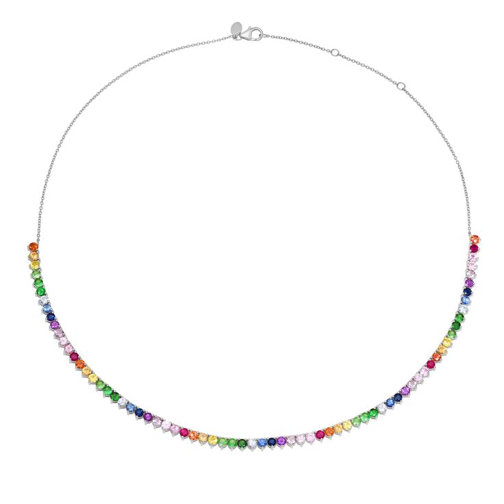 Rainbow Tennis Necklace