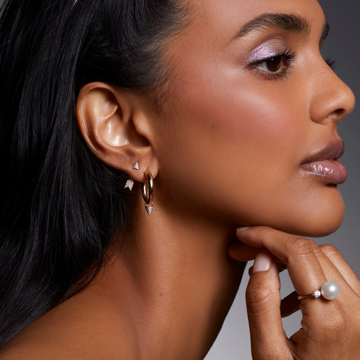 Grace Pearl and Diamond Ring