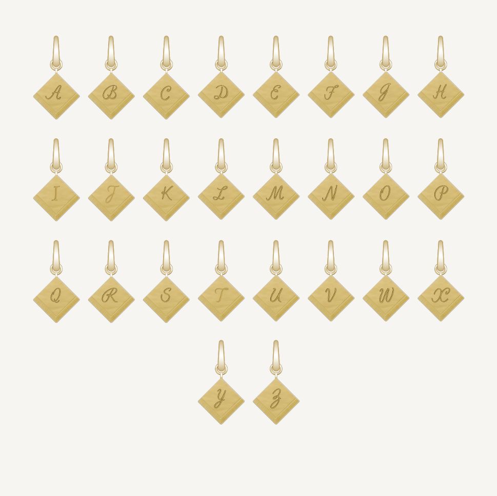 Cocktail Napkin Initial Charm