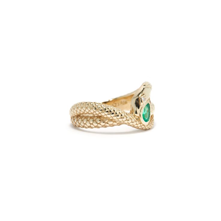 Gemstone Snake Ring