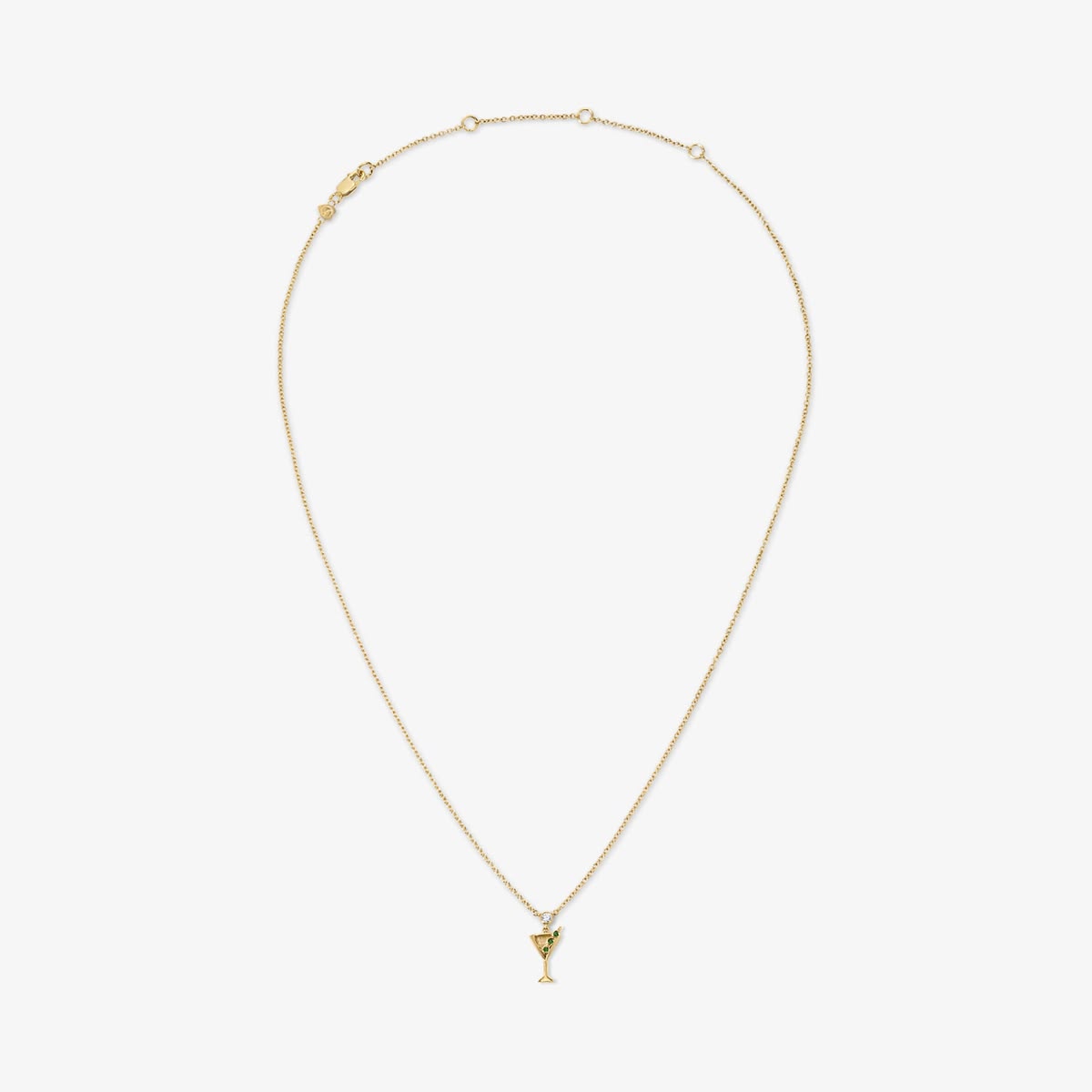 Cocktail Martini Glass Chain Necklace