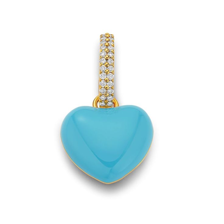 Puffy Heart Gold Charm