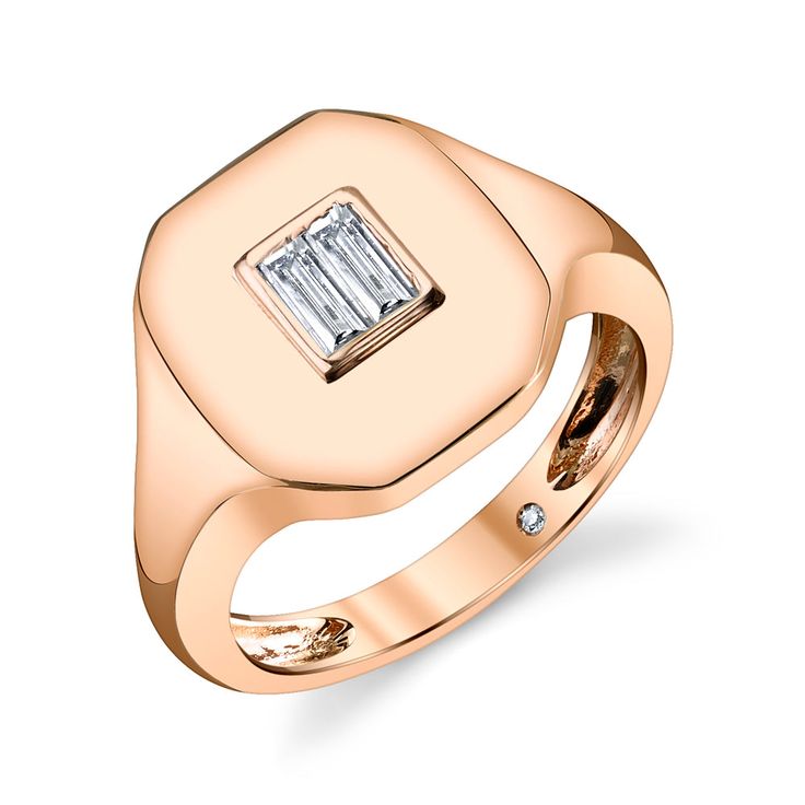 Baguette Diamond Pinky Ring