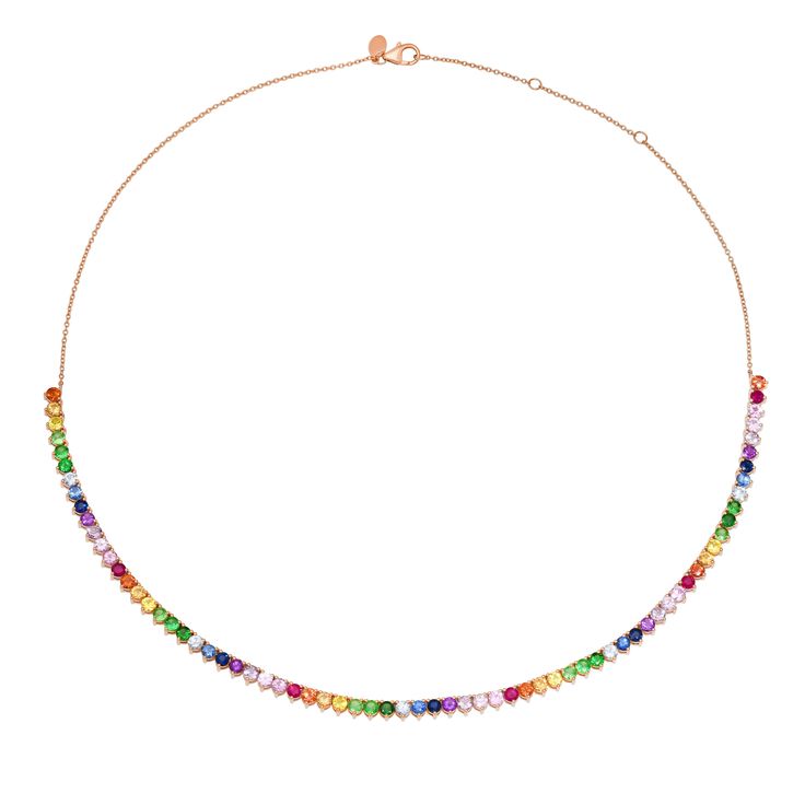 Rainbow Tennis Necklace
