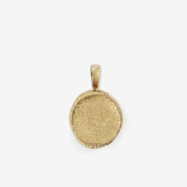 Paw Print Coin in Yellow Gold