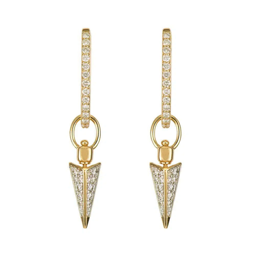 Four Sided Pave Dagger Top Switch Charm