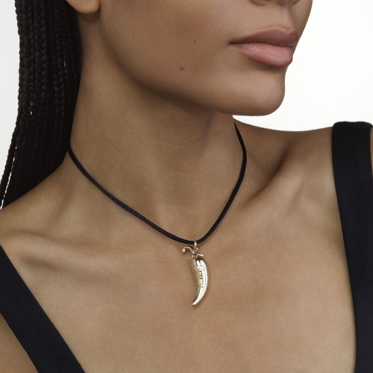 Spicy Margarita Large Gold Pepper Pendant on Cord