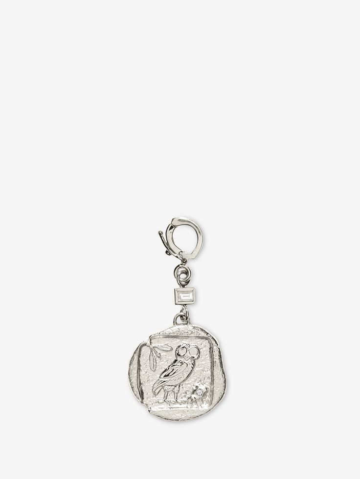 Owl of Athena Small Diamond Coin Charm