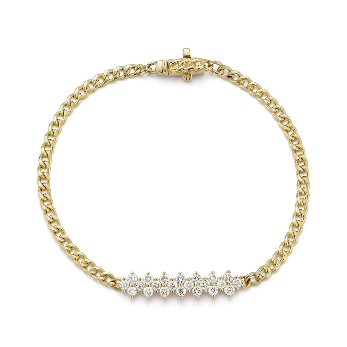 Vivian Lily Cuban Chain Bar Bracelet