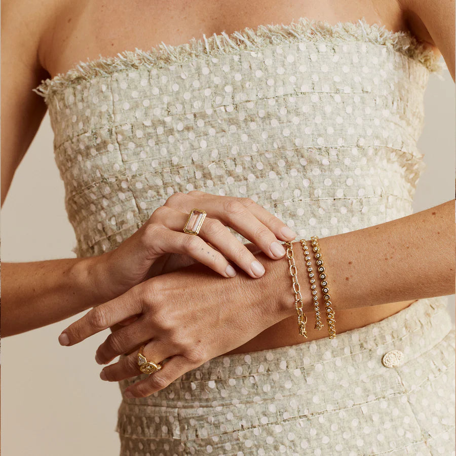 Diamond Blossom Tennis Bracelet