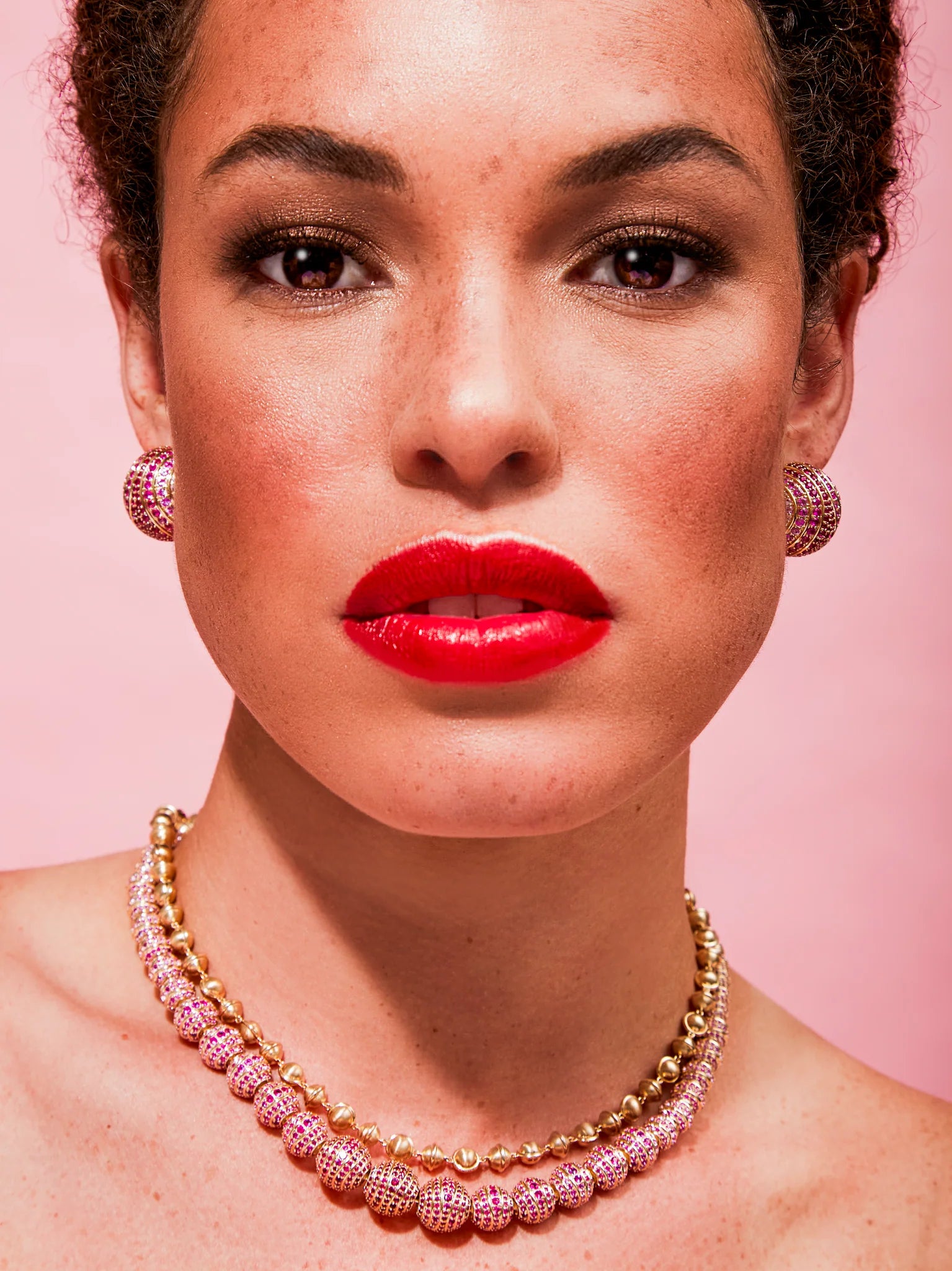 Revel Small Beaded Necklace - Gold