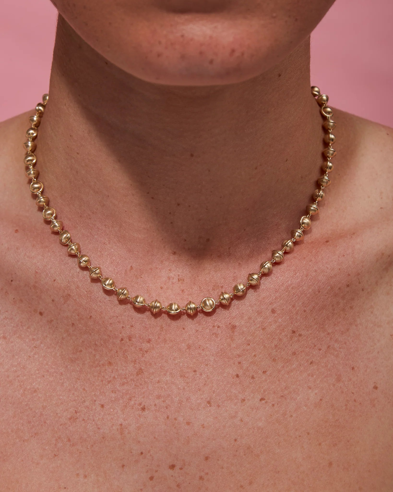 Revel Small Beaded Necklace - Gold
