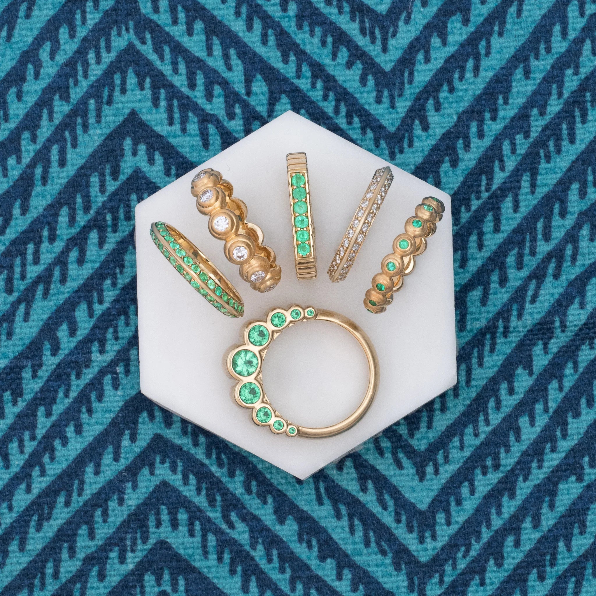 Evolve Stacking Ring - Large (Emerald)