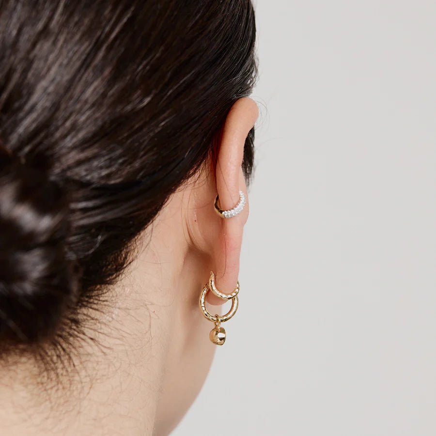 Diamond Charmed Petite Gabby Hoops