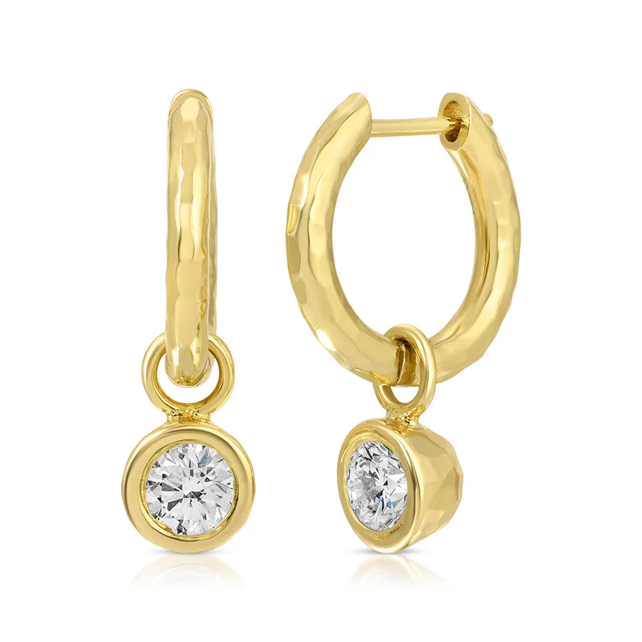 Diamond Charmed Petite Gabby Hoops