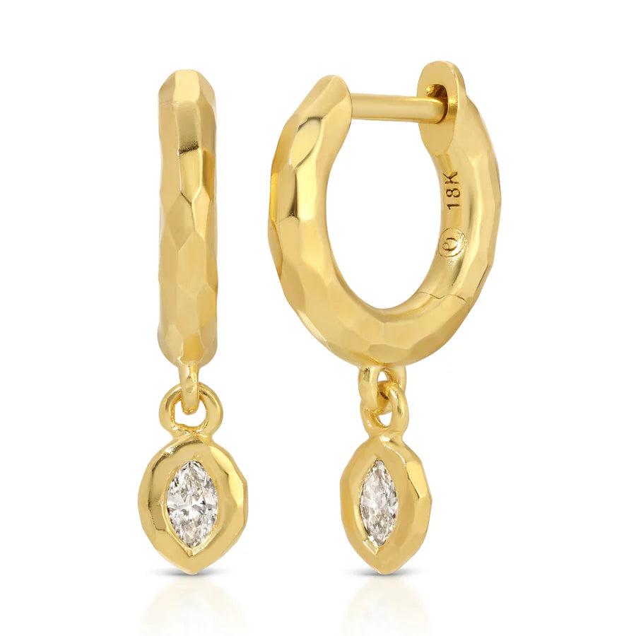 Nano Nesting Diamond Marquis Charmed Micro Gabby Hoops