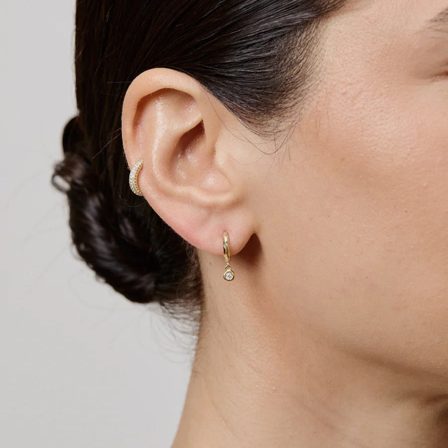 Nano Nesting Diamond Round Charmed Micro Gabby Hoops