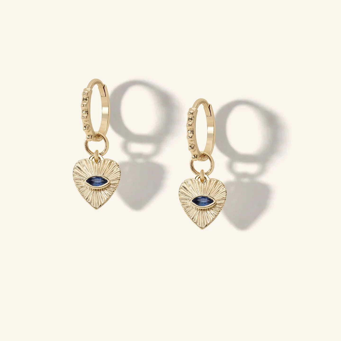 Mini Sunbeam Heart Earring Charms