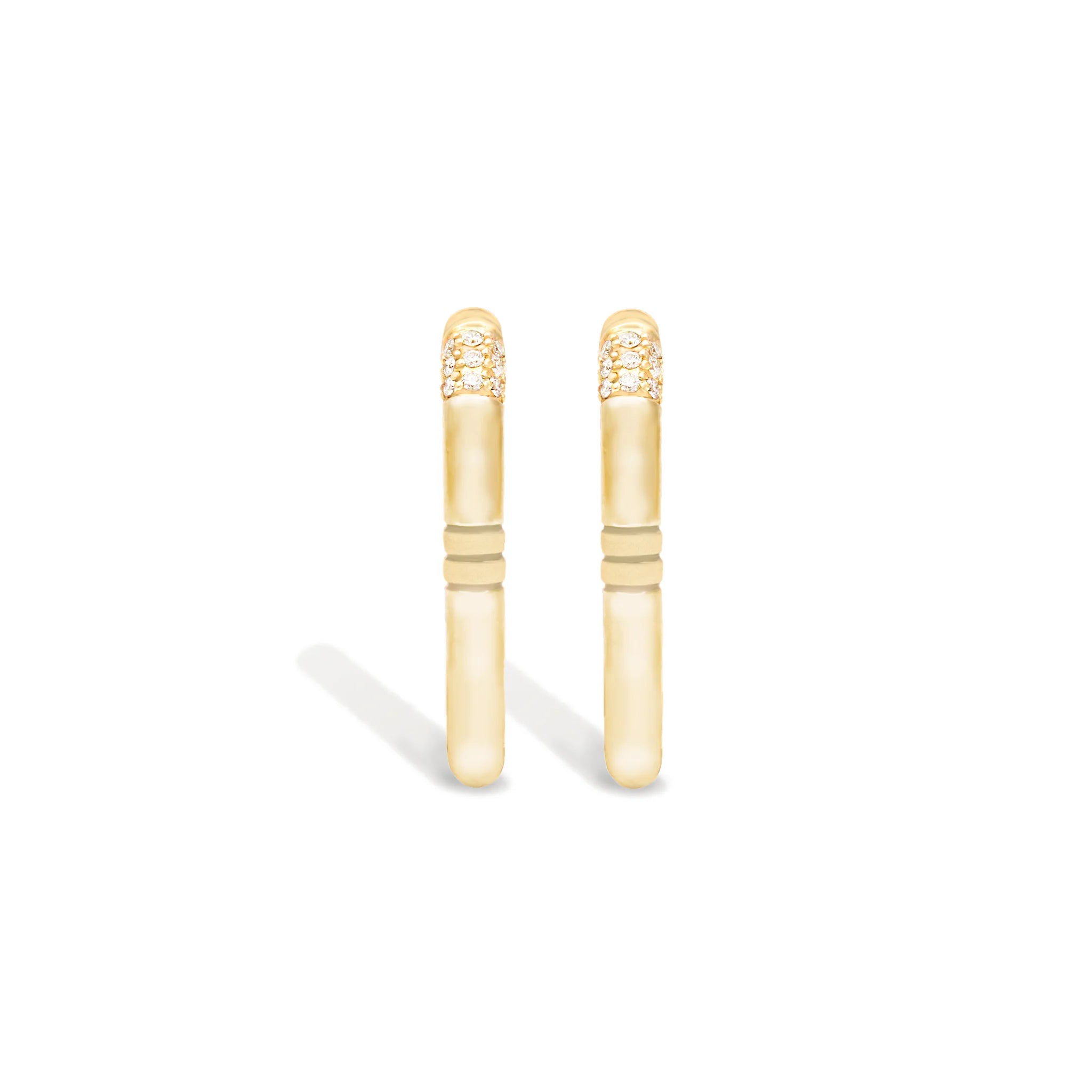 Crew Oval Small Hoop Earring - Diamond