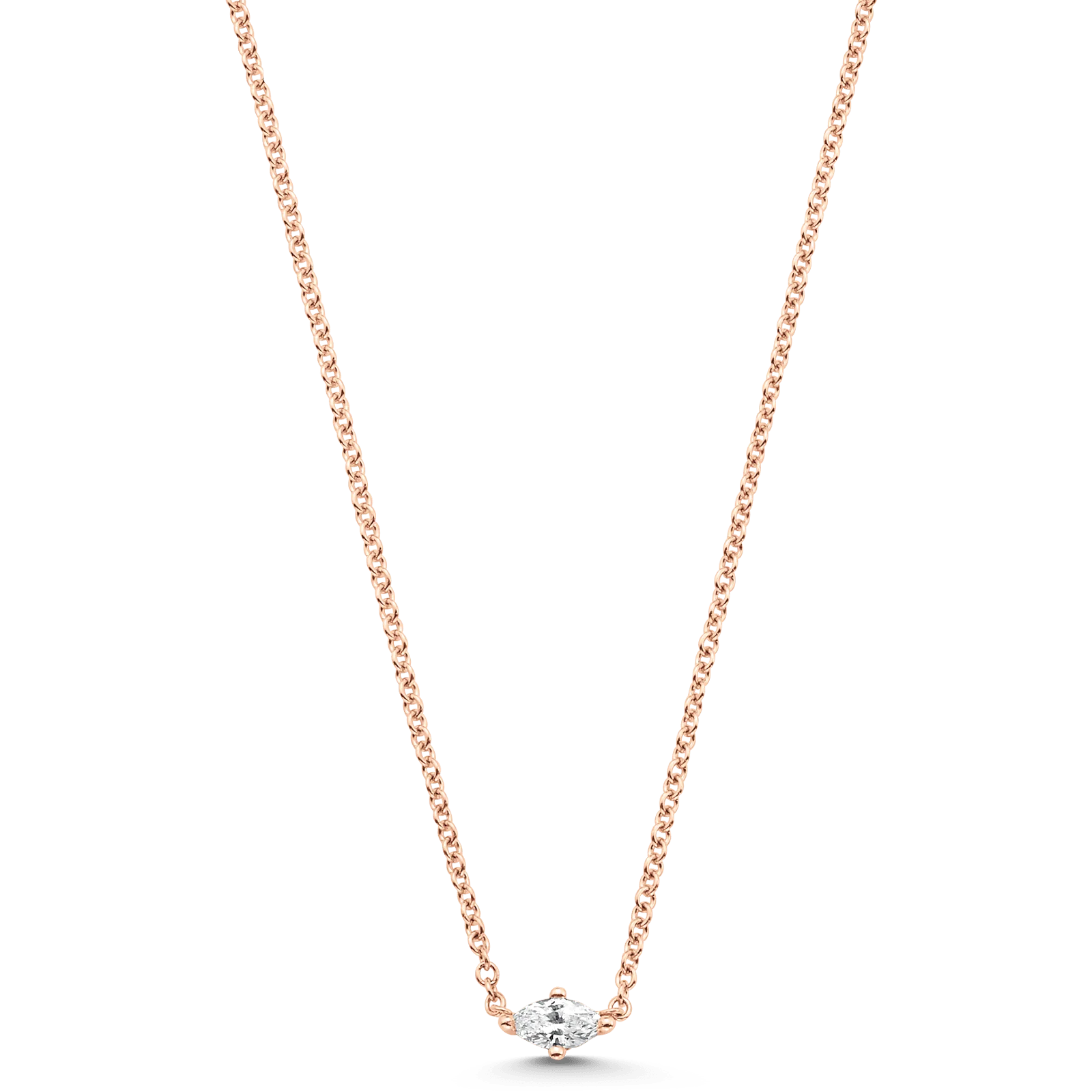 Dujour Marquis Single Diamond Necklace